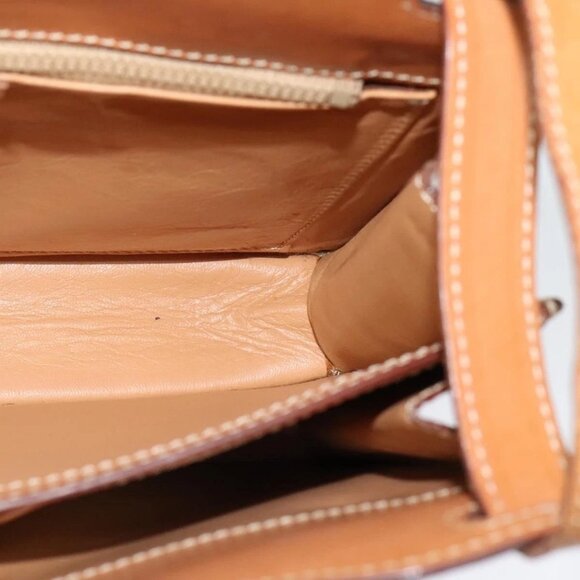 CELINE Macadam Canvas Shoulder Bag PVC Leather Brown Gold - Picture 11 of 16